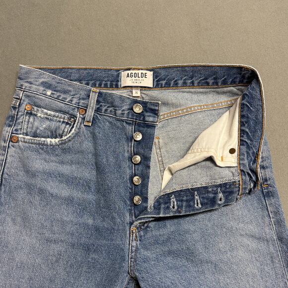 AGOLDE Jamie High‎ Rise Classic Jeans Size 26 Passenger Blue A0451-778 - Picture 5 of 16